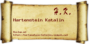 Hartenstein Katalin névjegykártya